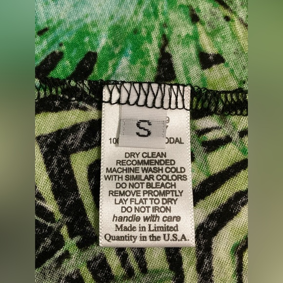 NWT Michael Lauren Prince Jungle Green Print Deep Back Tank Top - Sz S - Picture 8 of 9